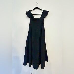 Ellie nap dress, Black Crepe